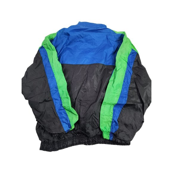 Pro Spirit Size L Large Vintage Windbreaker Jacket Green Blue Black - Picture 5 of 5